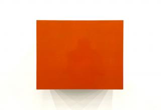 Box Painting (Orange Monochrome with White)
